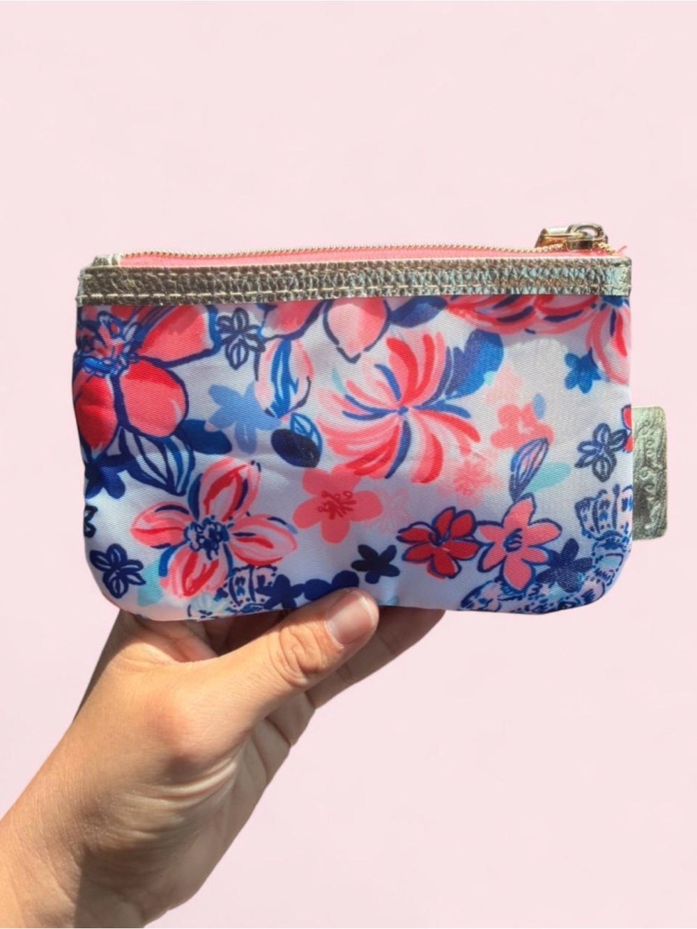 Lilly Pulitzer Party Like a Lobstar Top Zip Wristlet Preppy Coastal Wallet NWOT - Picture 3 of 4